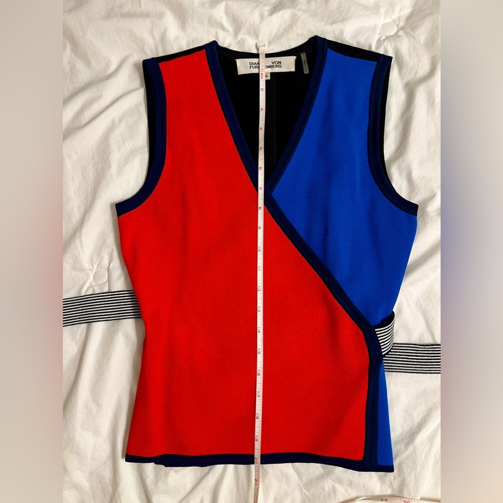 Diane Von Furstenberg Authentic Color Block Wrap … - image 7
